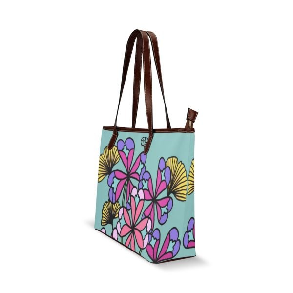 CHIU STYLE Floral Green Shoulder Tote Bag - Elegant & Durable Tote 2024