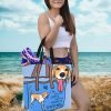 CHIU STYLE Large Canvas Tote Bag - Light Blue 2024 Edition