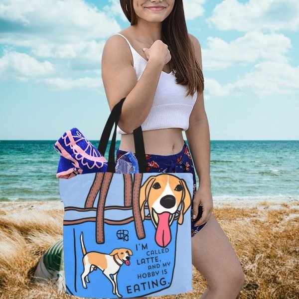 CHIU STYLE Large Canvas Tote Bag - Light Blue 2024 Edition