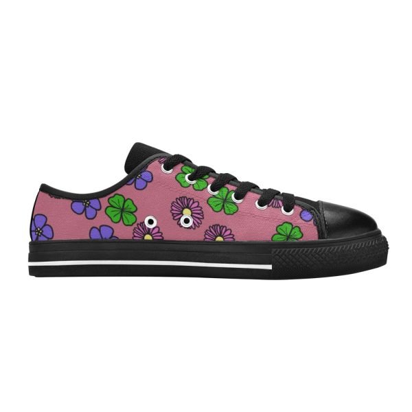 CHIU STYLE 2024 Women's Pink Floral Canvas Shoes