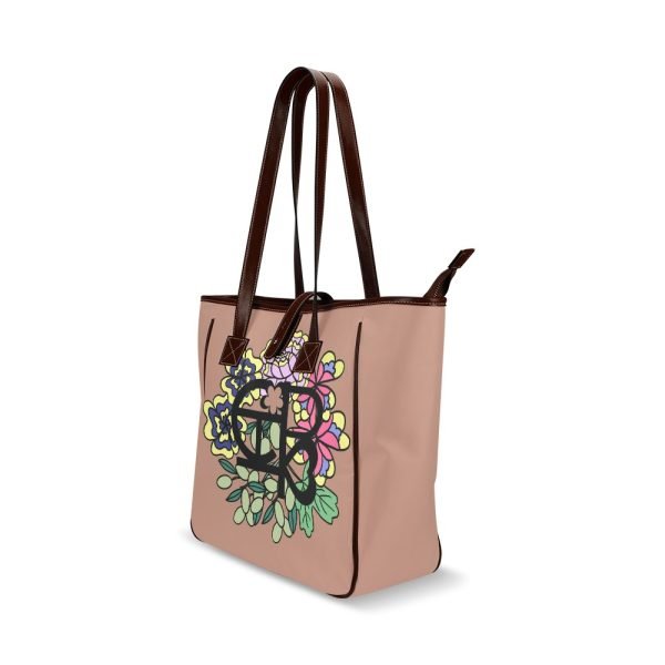 CHIU STYLE Waterproof Floral Logo Tote Bag - Brown 2024 Edition