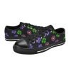 CHIU STYLE 2024 Women's Black Floral Canvas Shoes