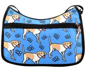 Beagle Dog Ocean Blue Shoulder Bag - High-quality Oxford fabric, stylish and durable shoulder bag for women.