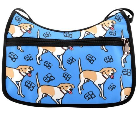 Beagle Dog Ocean Blue Shoulder Bag - High-quality Oxford fabric, stylish and durable shoulder bag for women.
