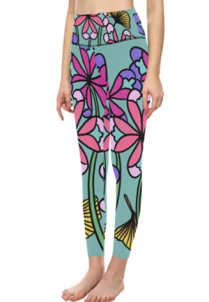 CHIU STYLE High-Waisted Leggings Four Leaf Clover 2024 Design