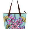 Chiu Style Floral Green Shoulder Tote Bag - Elegant & Durable Tote (2024), high-grade waterproof fabric with colorful floral pattern, dimensions 17.52'' x 12.01'' x 5''