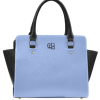 Chiu Style Ocean Blue Print Shoulder Handbag made from high-grade PU leather