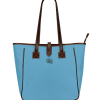 Chiu Style Waterproof Solid Color Tote in Modi Blue - 2024 Edition, featuring spacious interior, durable strap, and elegant design.