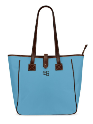 Chiu Style Waterproof Solid Color Tote in Modi Blue - 2024 Edition, featuring spacious interior, durable strap, and elegant design.