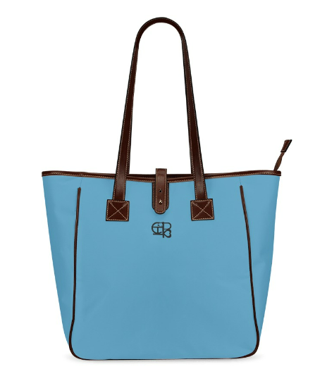 Chiu Style Waterproof Solid Color Tote in Modi Blue - 2024 Edition, featuring spacious interior, durable strap, and elegant design.