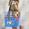 CHIU STYLE Large Canvas Tote Bag - Light Blue 2024 Edition