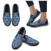 CHIU STYLE Navy Blue Rainbow Slip-On Canvas Shoes - 2024 Edition