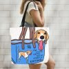 CHIU STYLE Large Canvas Tote Bag - White 2024 Edition