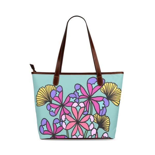 CHIU STYLE Floral Green Shoulder Tote Bag - Elegant & Durable Tote 2024