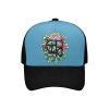 Chiu Style Floral Logo Cap - Unisex Mesh 2024, Adjustable Snapback Hat with Floral Design