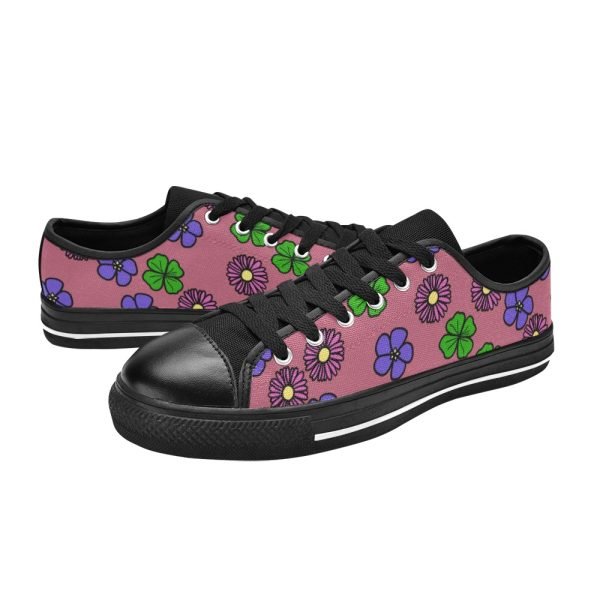 CHIU STYLE 2024 Women's Pink Floral Canvas Shoes
