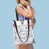 CHIU STYLE Sudoku Design Canvas Tote Bag - White design 2024