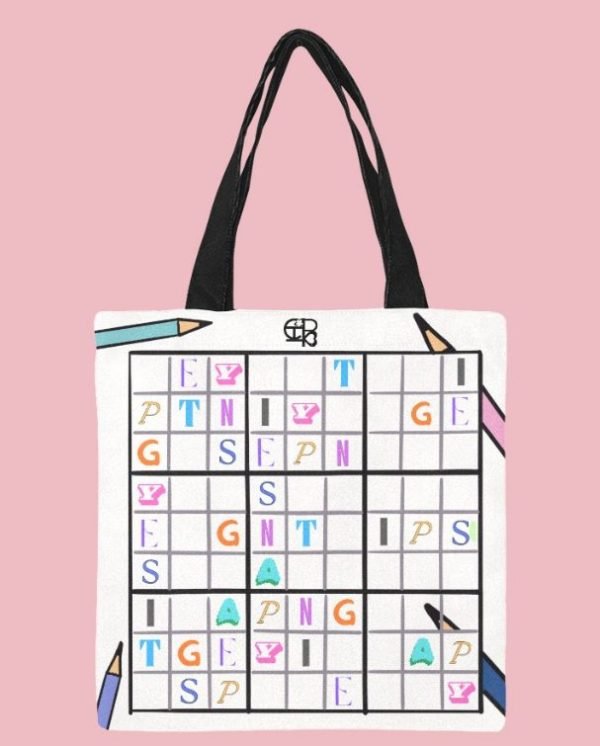 CHIU STYLE Tote Bag 2024 with Crossword Puzzle Design