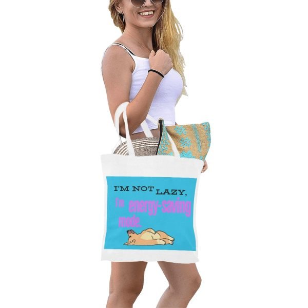 Energy-Saving Mode Canvas Tote Bag | Reusable & Eco-Friendly - 2024 Edition