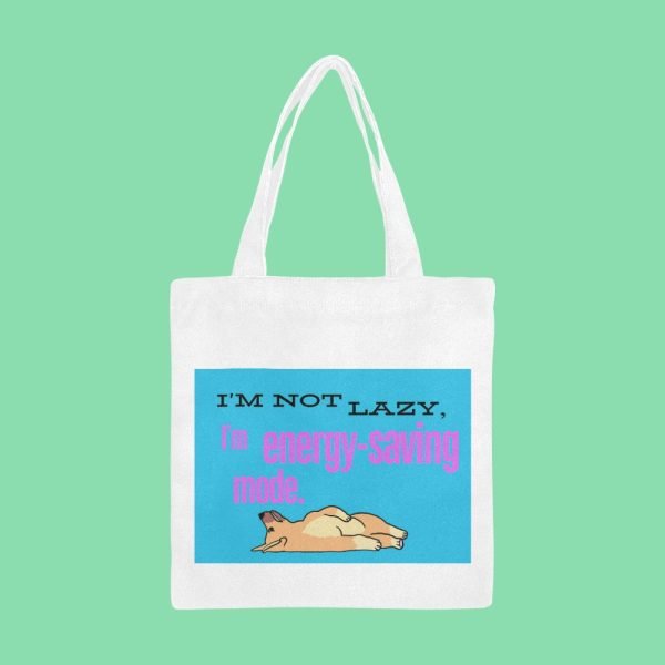 Energy-Saving Mode Canvas Tote Bag | Reusable & Eco-Friendly - 2024 Edition