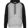 CHIU STYLE Sporty Unisex Colour-Contrasting Hoodie 2024 - Gray/Black Baseball Style