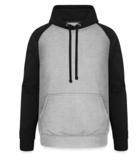 CHIU STYLE Sporty Unisex Colour-Contrasting Hoodie 2024 - Gray/Black Baseball Style