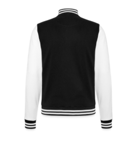 CHIU STYLE College Sweat Jacket - 2024 Edition with Ribbed Cuffs and Contrasting Stripes