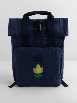 CHIU STYLE Navy Blue Roll Top Backpack– Modern & Comfortable 14L Backpack