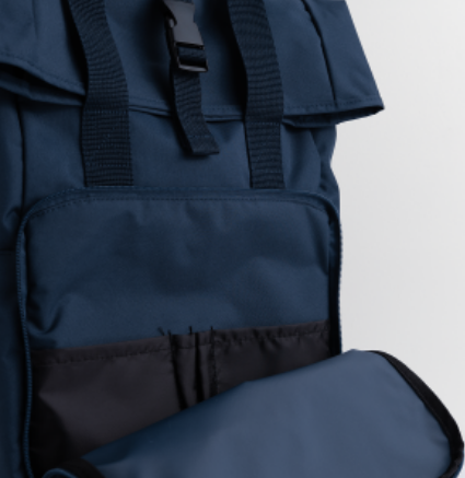 CHIU STYLE Navy Blue Roll Top Backpack 2024 – Modern & Comfortable 14L Backpack