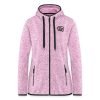 CHIU STYLE Women’s Pink Hooded Fleece Jacket 2024 Version – Warm, Slim Fit, Zippered Pockets