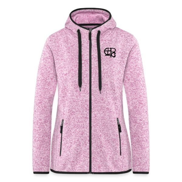 CHIU STYLE Women’s Pink Hooded Fleece Jacket 2024 Version – Warm, Slim Fit, Zippered Pockets
