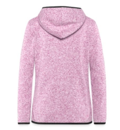 CHIU STYLE Women’s Pink Base Hooded Fleece Jacket – Warm and Stylish 2024