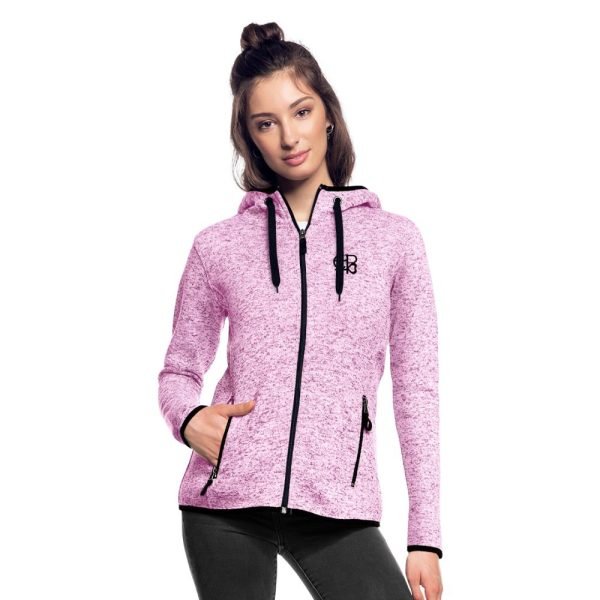 CHIU STYLE Women’s Pink Base Hooded Fleece Jacket – Warm and Stylish 2024