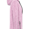 CHIU STYLE Women’s Pink Hooded Fleece Jacket 2024 Version – Warm, Slim Fit, Zippered Pockets