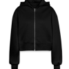 CHIU STYLE ZEN Black Women’s Cropped Hooded Jacket - 2024 Winter