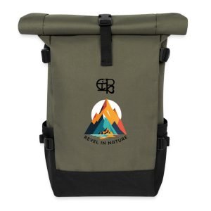 CHIU's Natural Large Rolltop Backpack – Eco-friendly design with a 22L capacity, padded laptop compartment, and water-resistant fabric.