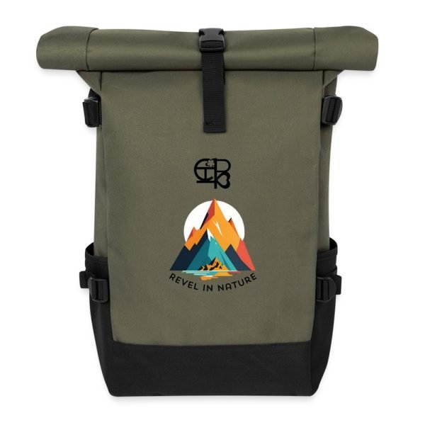 CHIU's Natural Large Rolltop Backpack – Eco-friendly design with a 22L capacity, padded laptop compartment, and water-resistant fabric.