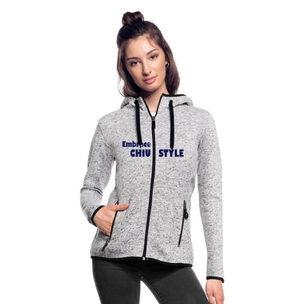 Embrace CHIU Black Base Women’s Hooded Fleece Jacket – 2024 Edition – Warm, Slim Fit, Zippered Pockets