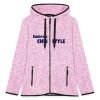 Embrace CHIU Pink Base Women’s Hooded Fleece Jacket – 2024 Edition – Warm, Slim Fit, Zippered Pockets
