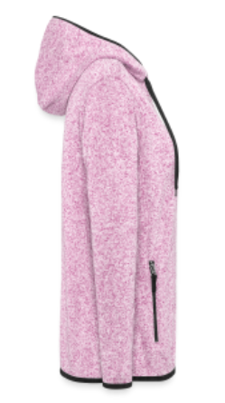 Embrace CHIU Pink Base Women’s Hooded Fleece Jacket – 2024 Edition – Warm, Slim Fit, Zippered Pockets