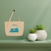 Be The Change Organic Cotton Large Tote - Linen
