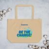 Be The Change Organic Cotton Large Tote - Linen