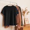 Dream Big Women's Organic Cotton Ribbed T-shirt - Black