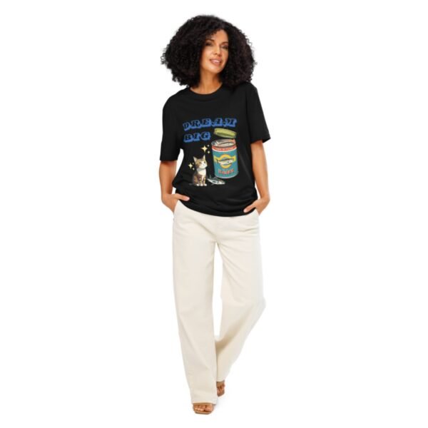 Dream Big Unisex Organic Ribbed Neck T-shirt - Black