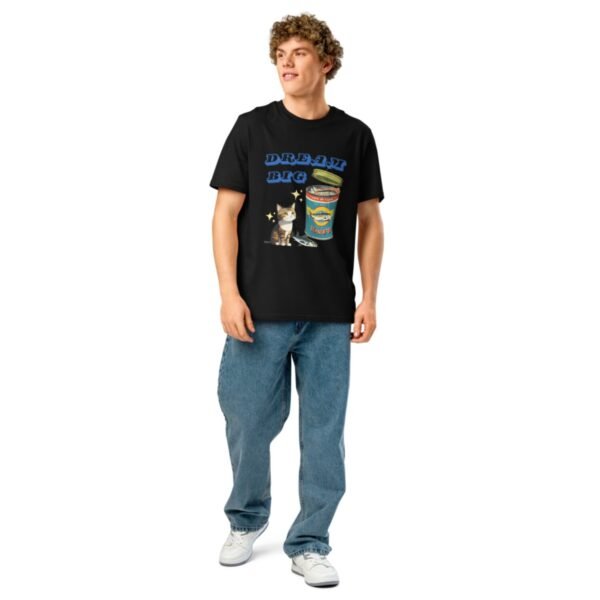 Dream Big Unisex Organic Ribbed Neck T-shirt - Black