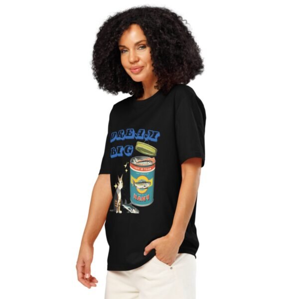 Dream Big Unisex Organic Ribbed Neck T-shirt - Black