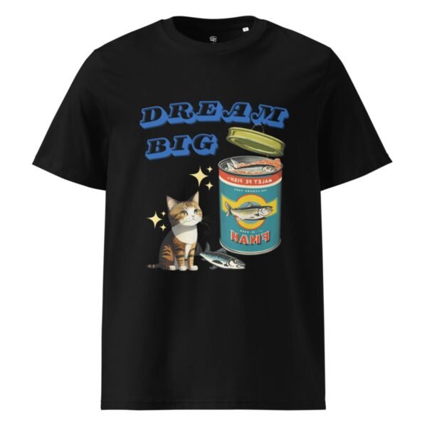 Dream Big Unisex Organic Ribbed Neck T-shirt - Black
