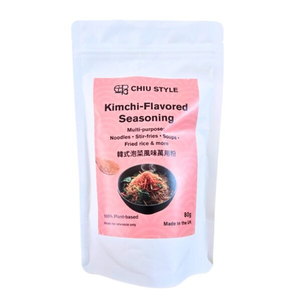 Kimchi-Flavored Seasoning 80g vegetarian spice mix in a standing pouch, made in the UK