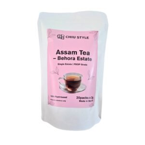 CHIU STYLE Assam Black Tea Bags – Behora Estate premium black tea in stand-up packaging