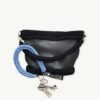 CHIU STYLE Cornflower Blue braided keychain attached to a bag handle for easy key retrieval.